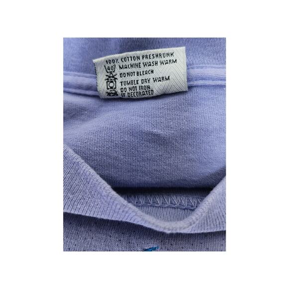 Image Resort Wear VTG Purple Embroidered Fish swimming in coral t-shirt W sz M - Picture 4 of 7